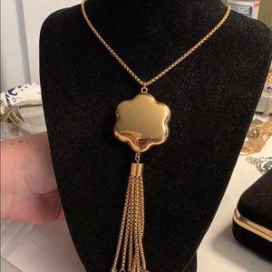 Long style gold tone necklace awesome